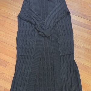 Women's Black Cable Knit Sweater